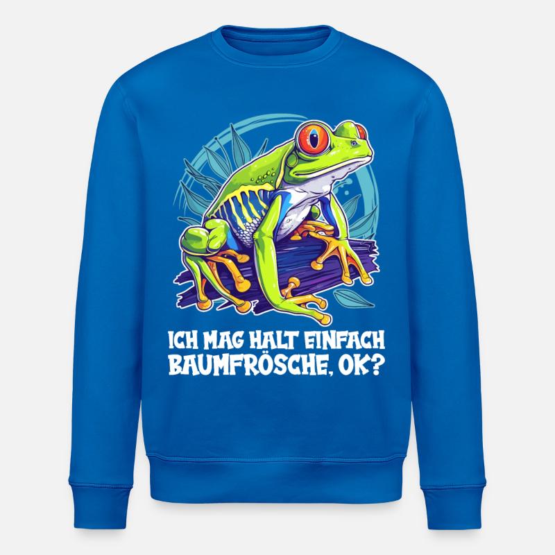 Rainette Baumfrösche Baumfrosch - Sweat bio ROLLER Stanley/Stella Unisexe - bleu roi