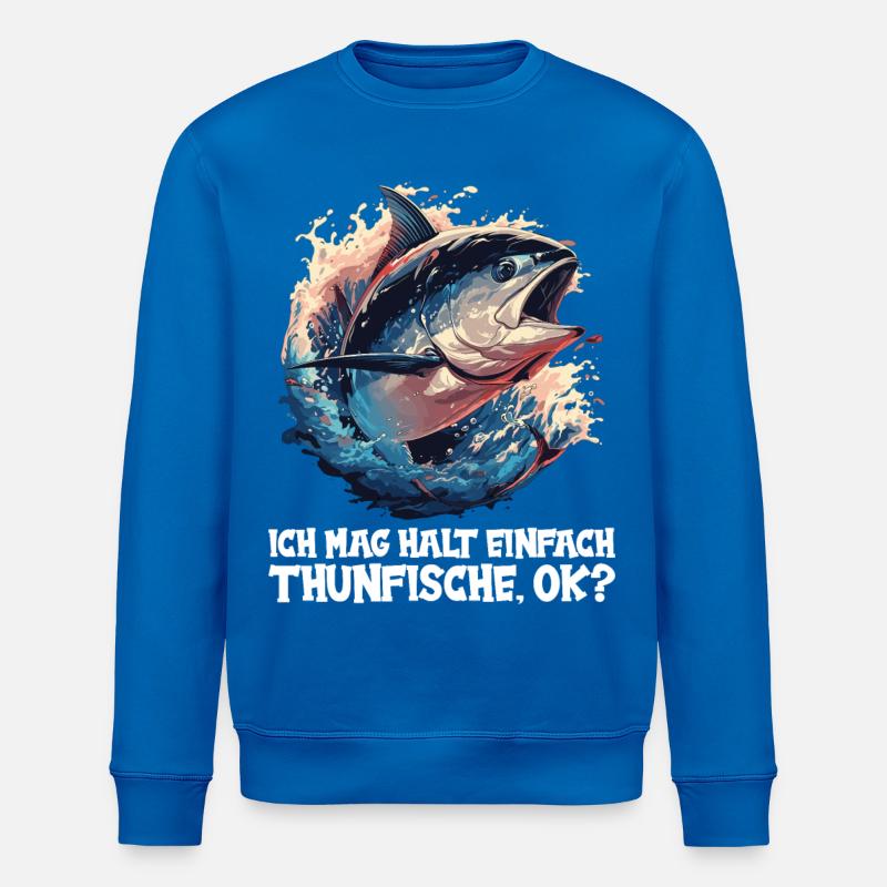 Thon Thunfische Thunfisch - Sweat bio ROLLER Stanley/Stella Unisexe - bleu roi
