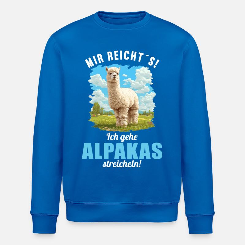 Alpaca Alpacas Alpaca - Stanley/Stella ROLLER Unisex Organic Sweatshirt - royal blue