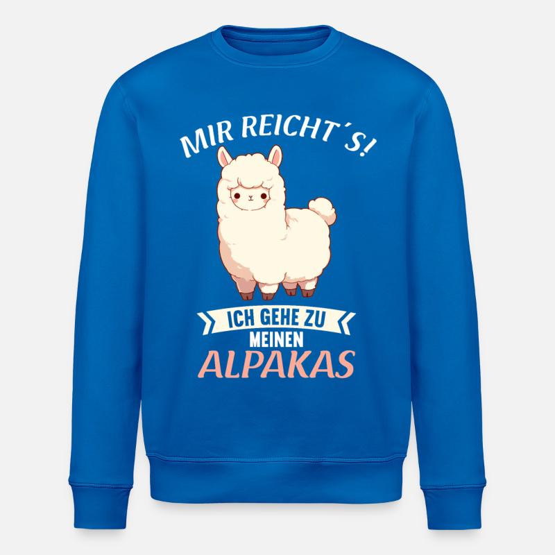 Alpaca Alpacas Alpaca - Stanley/Stella ROLLER Unisex Organic Sweatshirt - royal blue