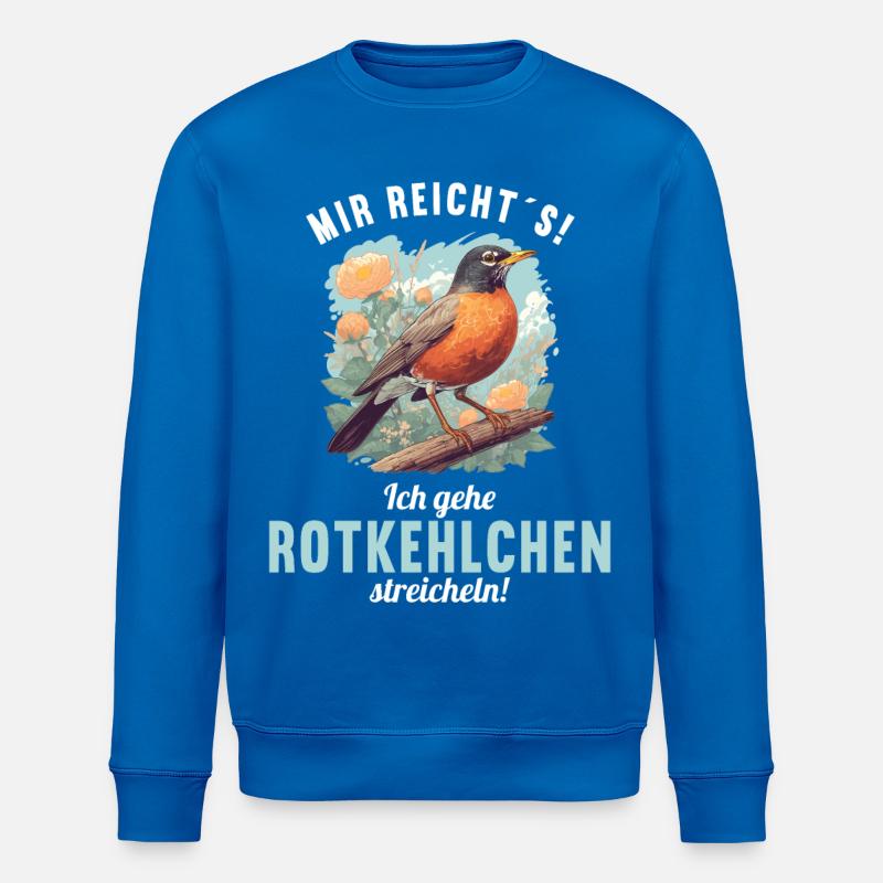 Robin Rotkehlchen - Stanley/Stella ROLLER Unisex Organic Sweatshirt - royal blue