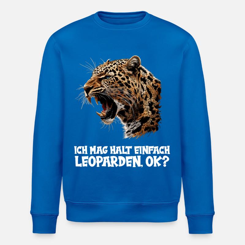 Leoparden Leopard - Stanley/Stella økologisk unisex-sweatshirt ROLLER - kongeblå