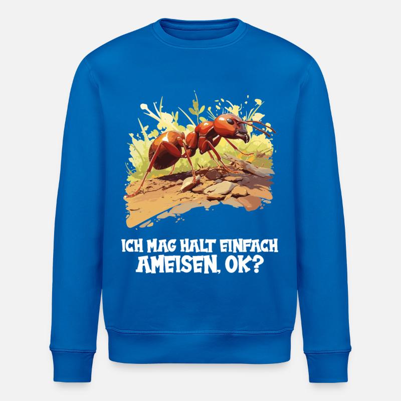 Fourmis fourmi - Sweat bio ROLLER Stanley/Stella Unisexe - bleu roi