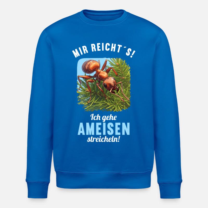 Fourmis fourmis - Sweat bio ROLLER Stanley/Stella Unisexe - bleu roi