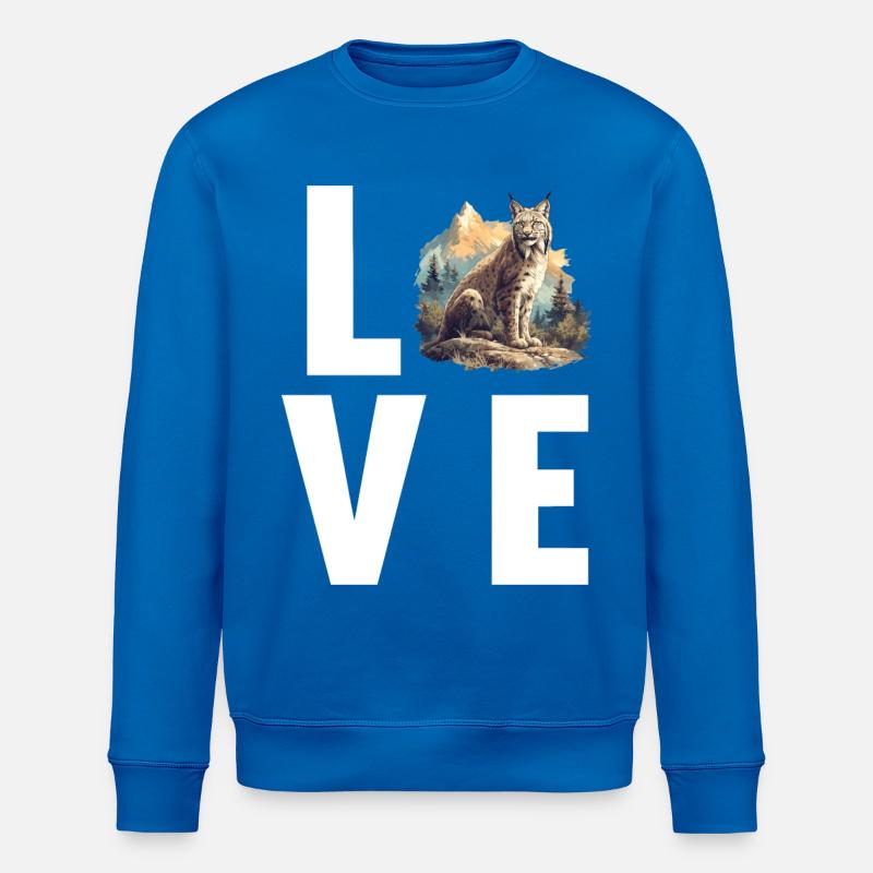 Lynx Luchse Luchs - Stanley/Stella ROLLER Unisex Organic Sweatshirt - royal blue