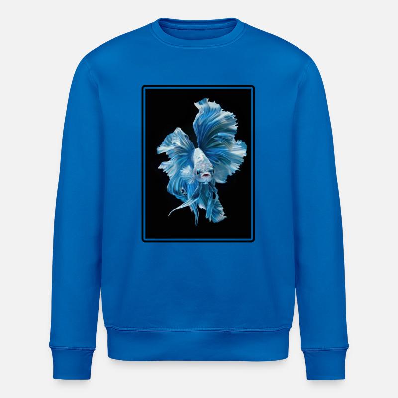 Bettas Betta Fisch Betta - Stanley/Stella Unisex Bio-Sweatshirt ROLLER - Königsblau