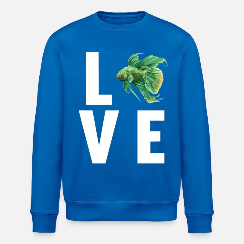 Bettas Betta Fisch Betta - Stanley/Stella Unisex Bio-Sweatshirt ROLLER - Königsblau