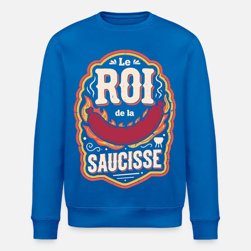 Roi de la Saucisse - Sweat bio ROLLER Stanley/Stella Unisexe - bleu roi