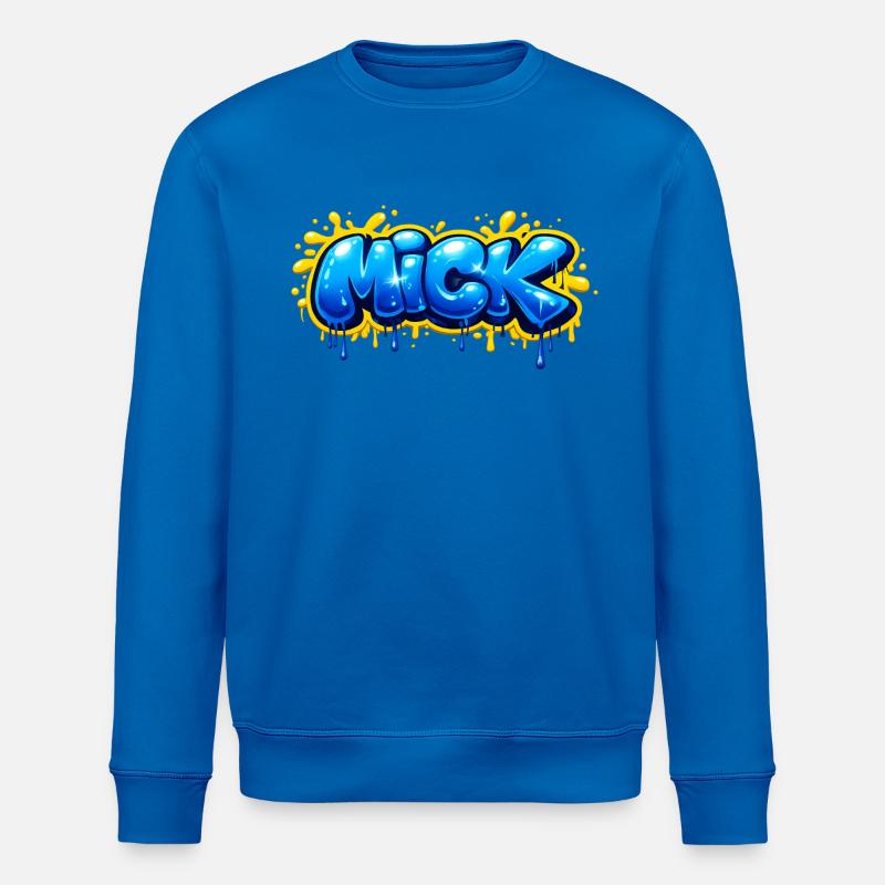 MICK GRAFFITI-NAME FÜR PERFEKTES GESCHENK DRUCKBAR - Stanley/Stella Unisex Bio-Sweatshirt ROLLER - Königsblau
