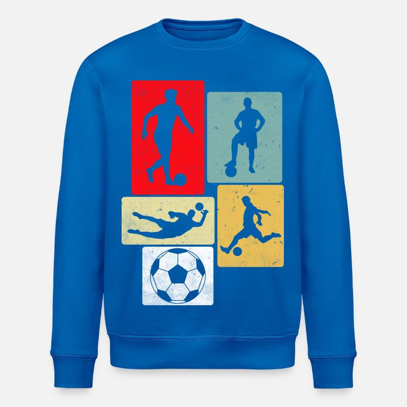 Fußball Retro - Stanley/Stella Unisex Bio-Sweatshirt ROLLER - Königsblau