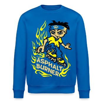 Asphalt burner - Stanley/Stella ROLLER Unisex Organic Sweatshirt - royal blue - Front - Nik (191cm)