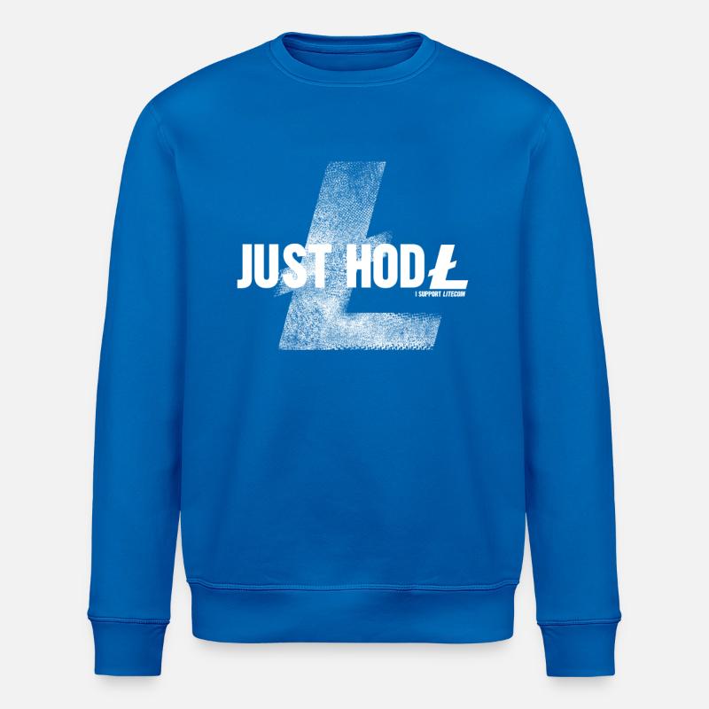Litecoin "Just Hold" - Stanley/Stella ROLLER Unisex Organic Sweatshirt - royal blue