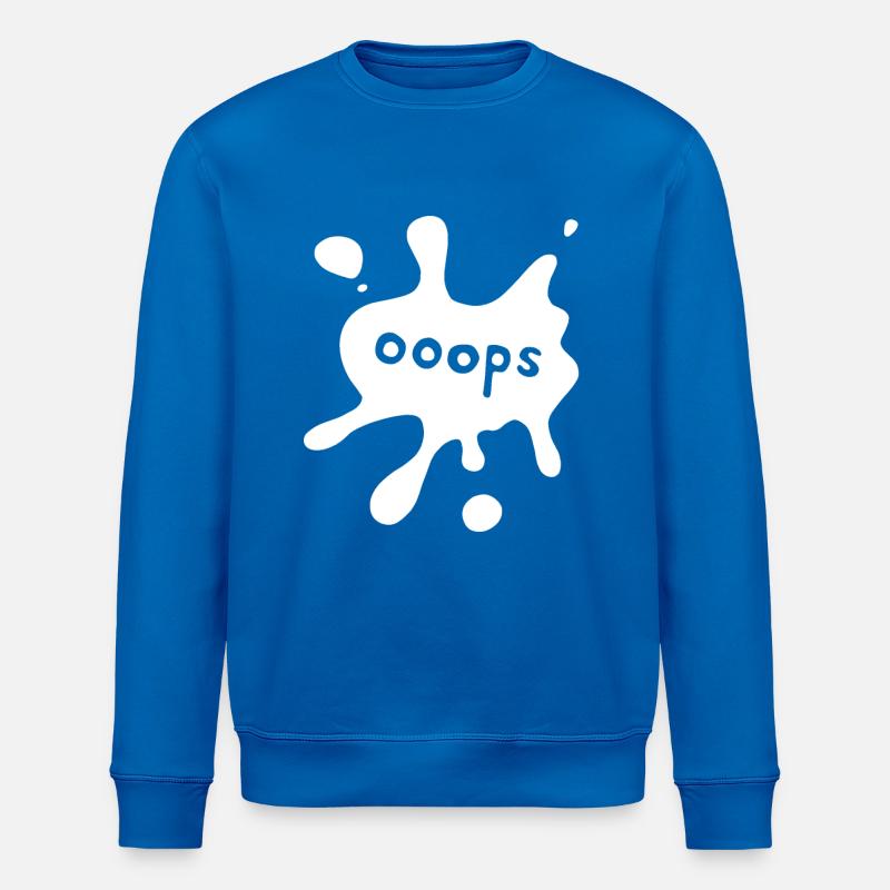 Ooops blanc tache - Sweat bio ROLLER Stanley/Stella Unisexe - bleu roi