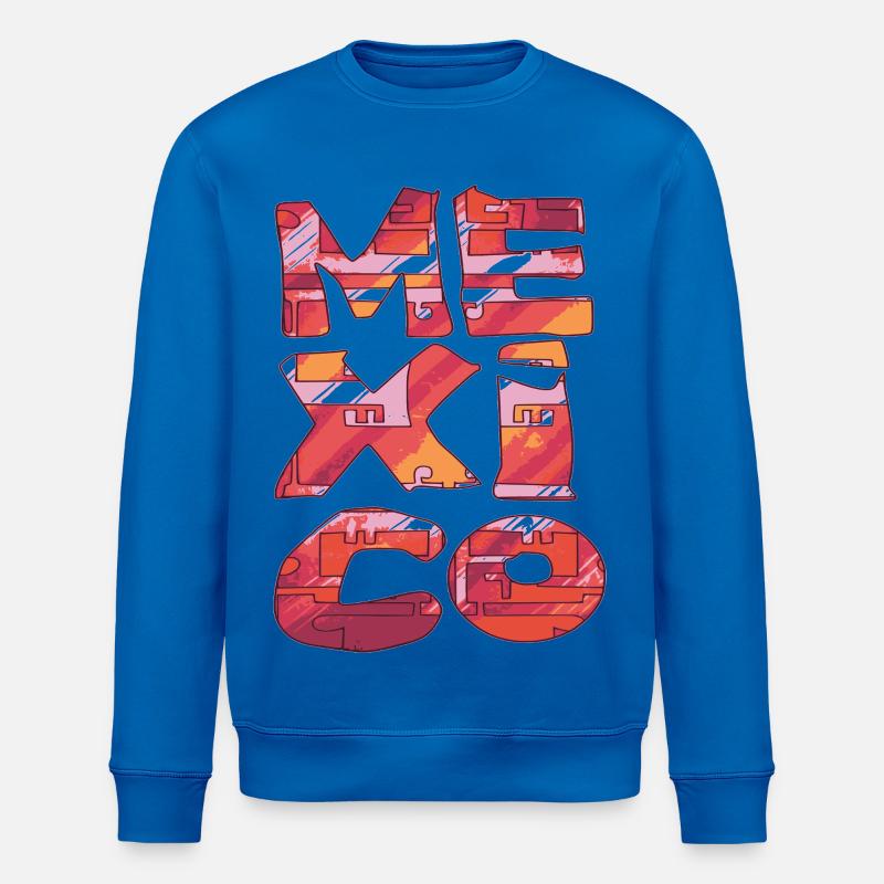 Mexico Brick Pattern Letters - Stanley/Stella ROLLER Unisex Organic Sweatshirt - royal blue