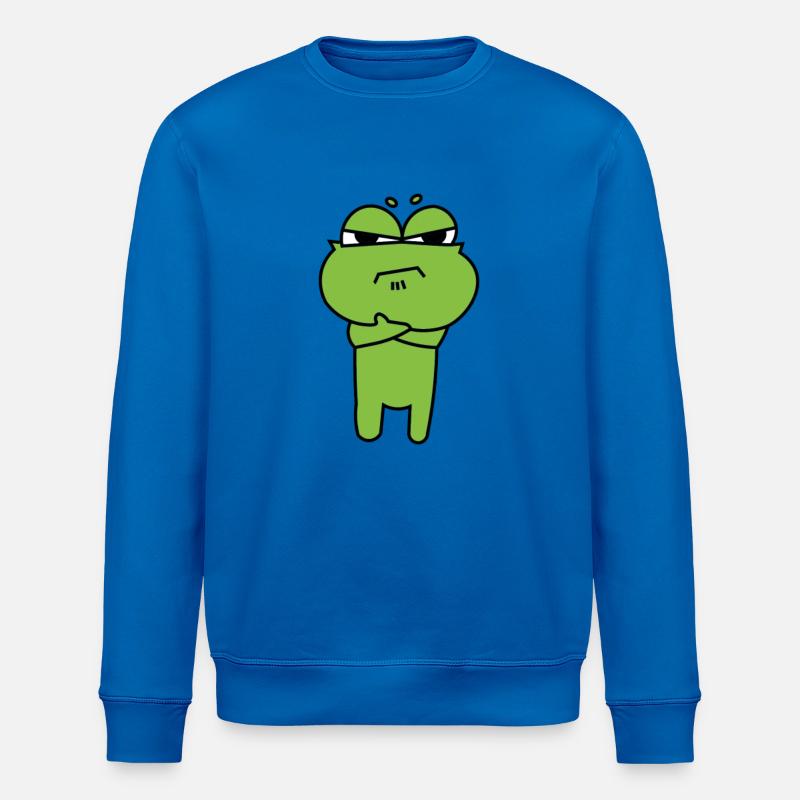 Frog Comic Drawing Funny - Stanley/Stella ROLLER Unisex Organic Sweatshirt - royal blue