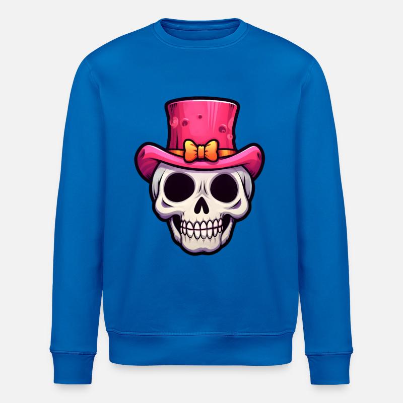 Mignon Skull Pink Hat Halloween - Sweat bio ROLLER Stanley/Stella Unisexe - bleu roi