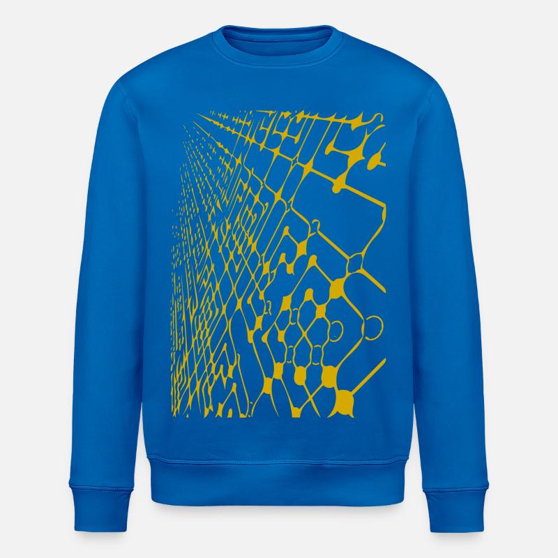 Gelbes Netzgewebe Muster - Stanley/Stella Unisex Bio-Sweatshirt ROLLER - Königsblau