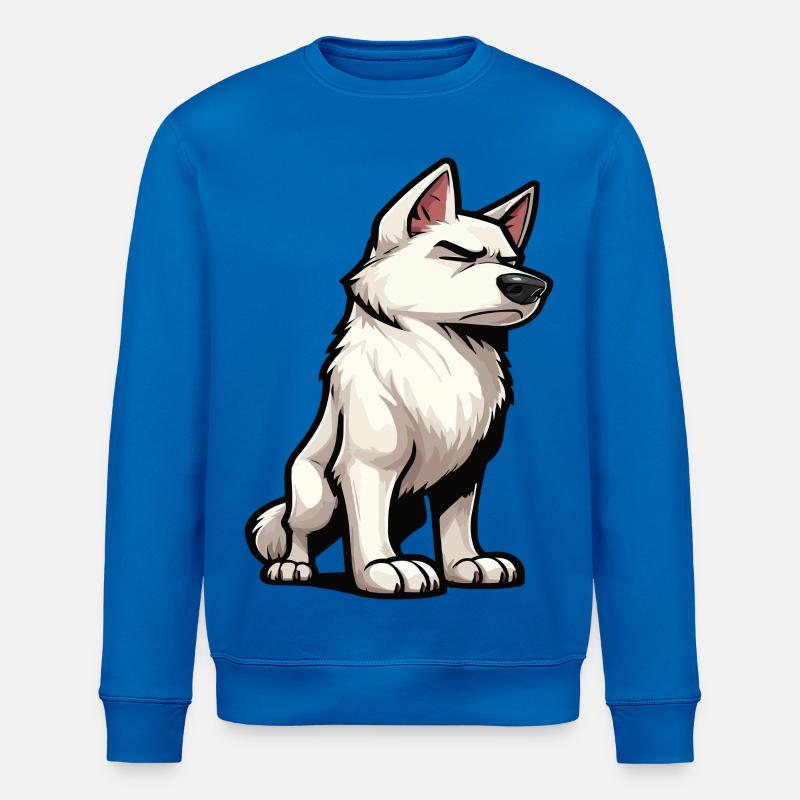 White Shepherd Shepherd Shepherd Dogs - Stanley/Stella ROLLER Unisex Organic Sweatshirt - royal blue