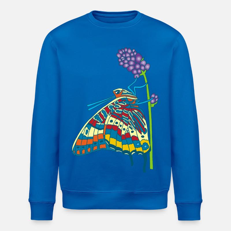 Papillon et nature - Sweat bio ROLLER Stanley/Stella Unisexe - bleu roi