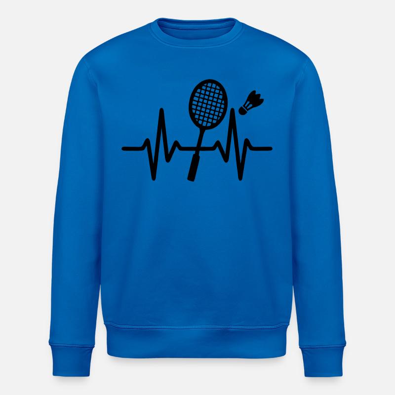 Badminton Schläger Federball Motiv - Stanley/Stella Unisex Bio-Sweatshirt ROLLER - Königsblau