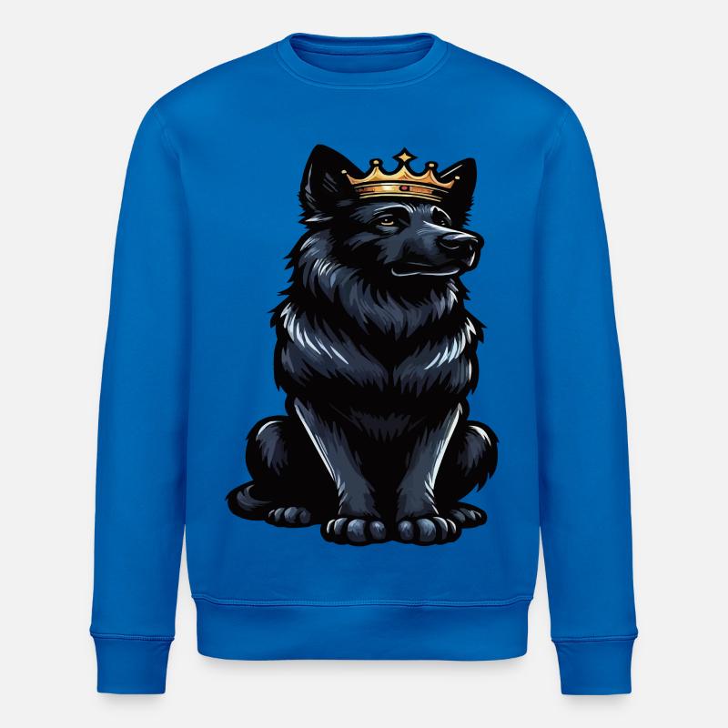Black German Shepherd German Shepherd Owner - Stanley/Stella ROLLER Unisex Organic Sweatshirt - royal blue