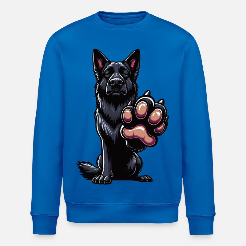 Schwarzer Schäferhund Schäferhundbesitzer  - Stanley/Stella Unisex Bio-Sweatshirt ROLLER - Königsblau