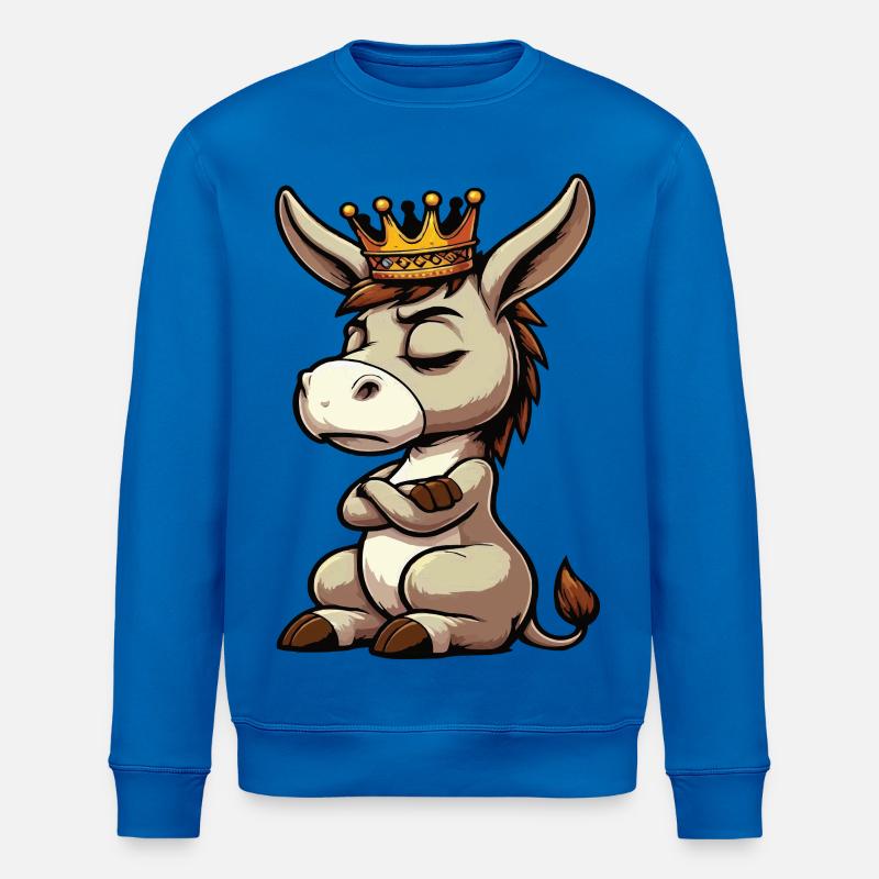 Esel Eselchen Eselhalter Muli Langohresel Muli - Stanley/Stella Unisex Bio-Sweatshirt ROLLER - Königsblau