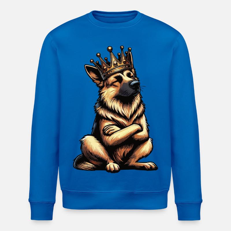 Deutscher Schäferhund Schäferhunde Schäferhunde - Stanley/Stella Unisex Bio-Sweatshirt ROLLER - Königsblau