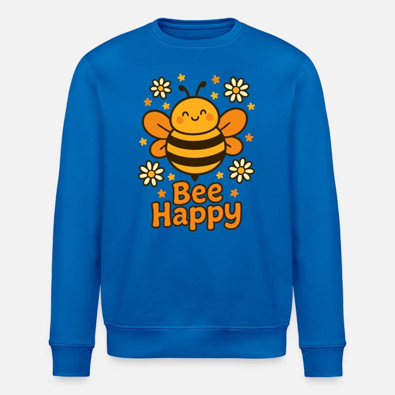 Abeille douce - Abeille heureuse - Sweat bio ROLLER Stanley/Stella Unisexe - bleu roi