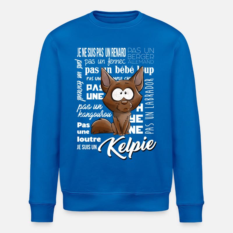Je suis un Kelpie - Sweat bio ROLLER Stanley/Stella Unisexe - bleu roi