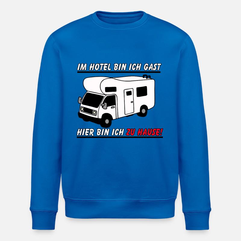Camping-car , Camping-car à la maison .................. - Sweat bio ROLLER Stanley/Stella Unisexe - bleu roi