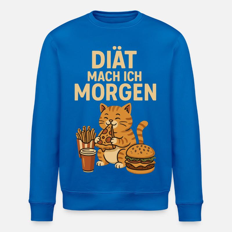 Diät mache ich morgen - Stanley/Stella Unisex Bio-Sweatshirt ROLLER - Königsblau