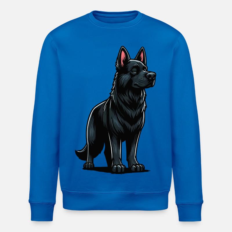 Black German Shepherd German Shepherd Owner - Stanley/Stella ROLLER Unisex Organic Sweatshirt - royal blue