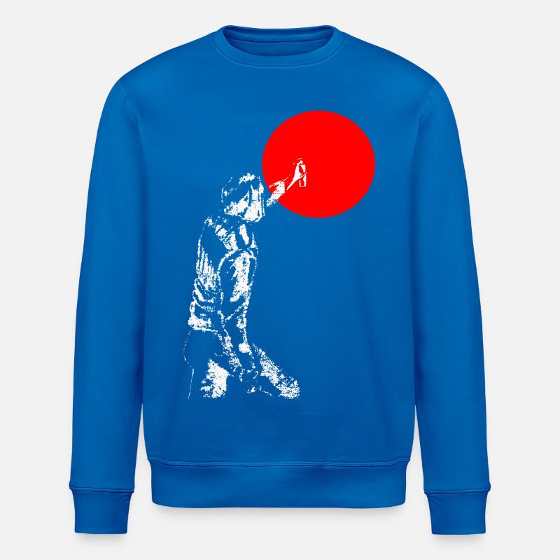 Rote Kreis Silhouette Shirt - Stanley/Stella Unisex Bio-Sweatshirt ROLLER - Königsblau