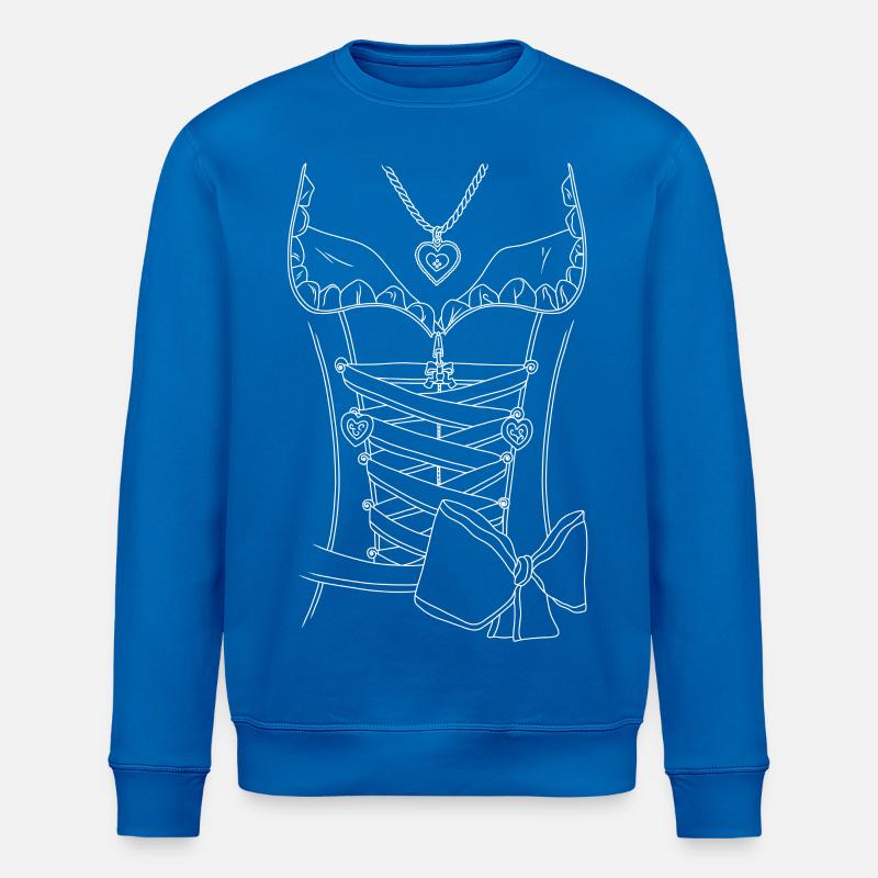 Dirndl - white - Stanley/Stella ROLLER Unisex Organic Sweatshirt - royal blue