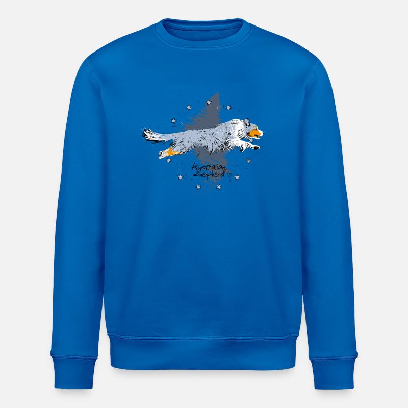 Aussie, blue merle - Stanley/Stella Unisex Bio-Sweatshirt ROLLER - Königsblau