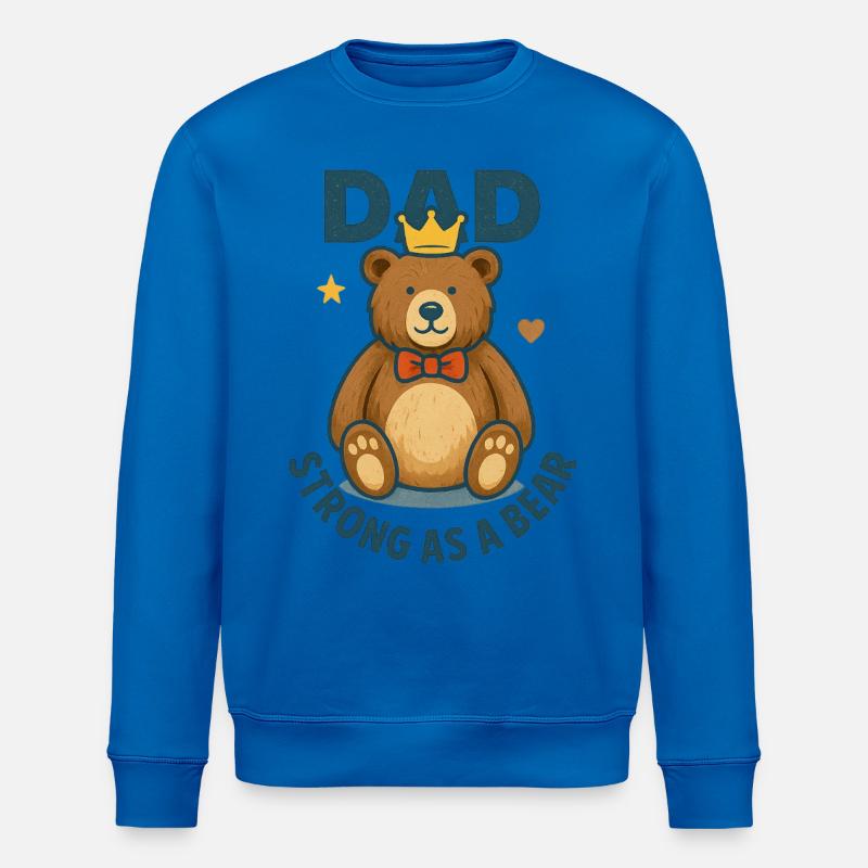 Dad, strong as a bear - Stanley/Stella ROLLER Unisex Organic Sweatshirt - royal blue