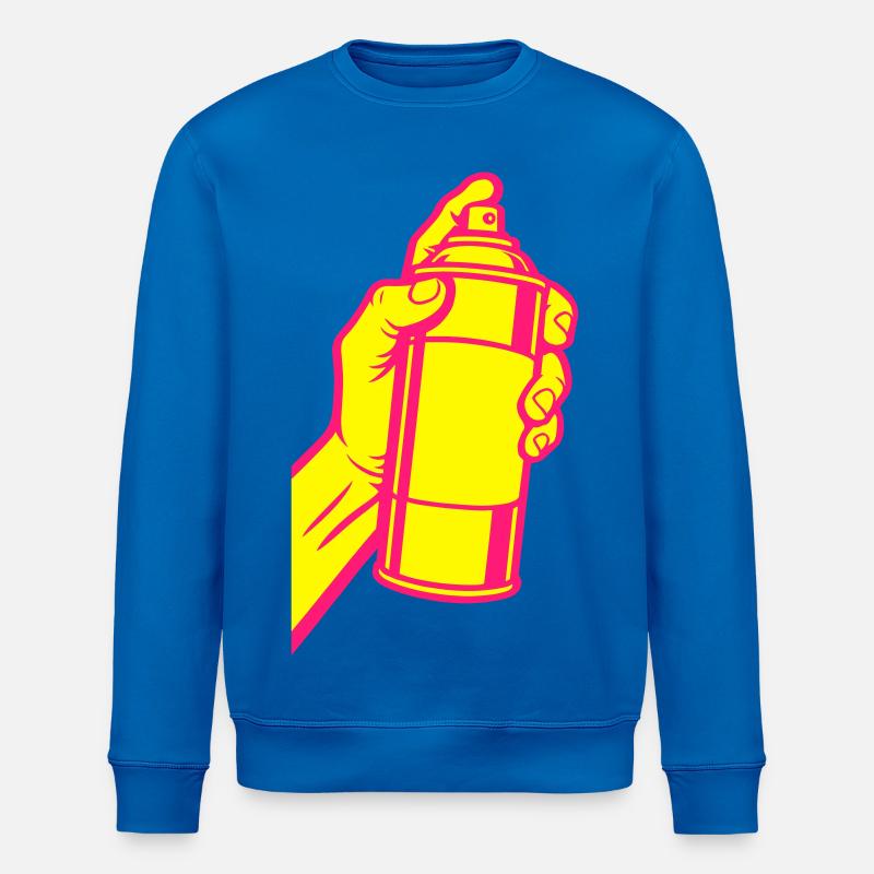 Graffiti Spraydose Pop-Art - Stanley/Stella Unisex Bio-Sweatshirt ROLLER - Königsblau