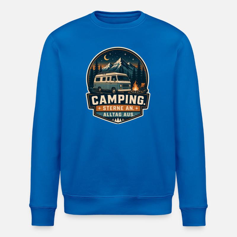 Étoiles allumées - vie quotidienne éteinte - Sweat bio ROLLER Stanley/Stella Unisexe - bleu roi