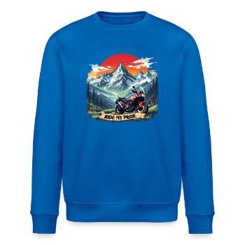 Ride my Pride #1 - Stanley/Stella Unisex Bio-Sweatshirt ROLLER - Königsblau - Vorne - Nik (191cm)