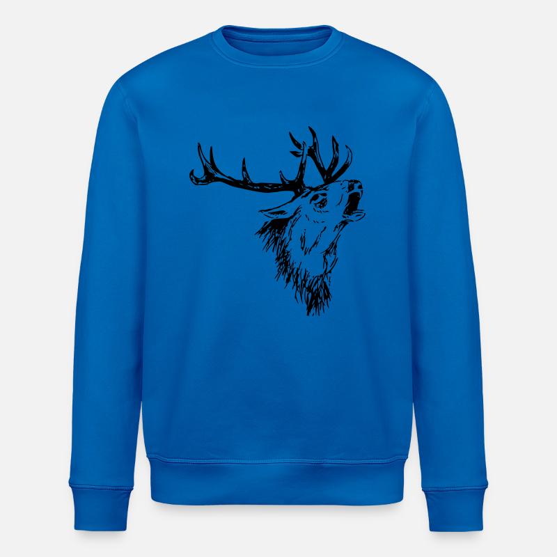 Cerf - Sweat bio ROLLER Stanley/Stella Unisexe - bleu roi