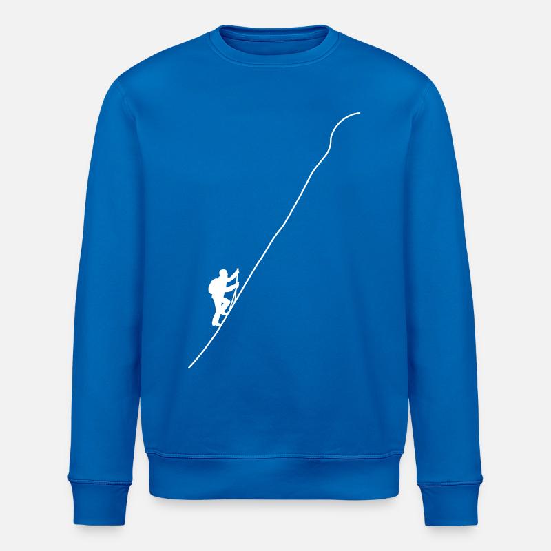 Bergwanderer an steilem Hang - Stanley/Stella Unisex Bio-Sweatshirt ROLLER - Königsblau