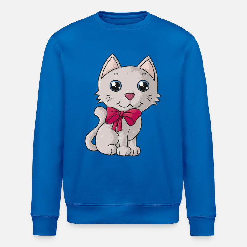 Douce bande dessinée chat - Sweat bio ROLLER Stanley/Stella Unisexe - bleu roi