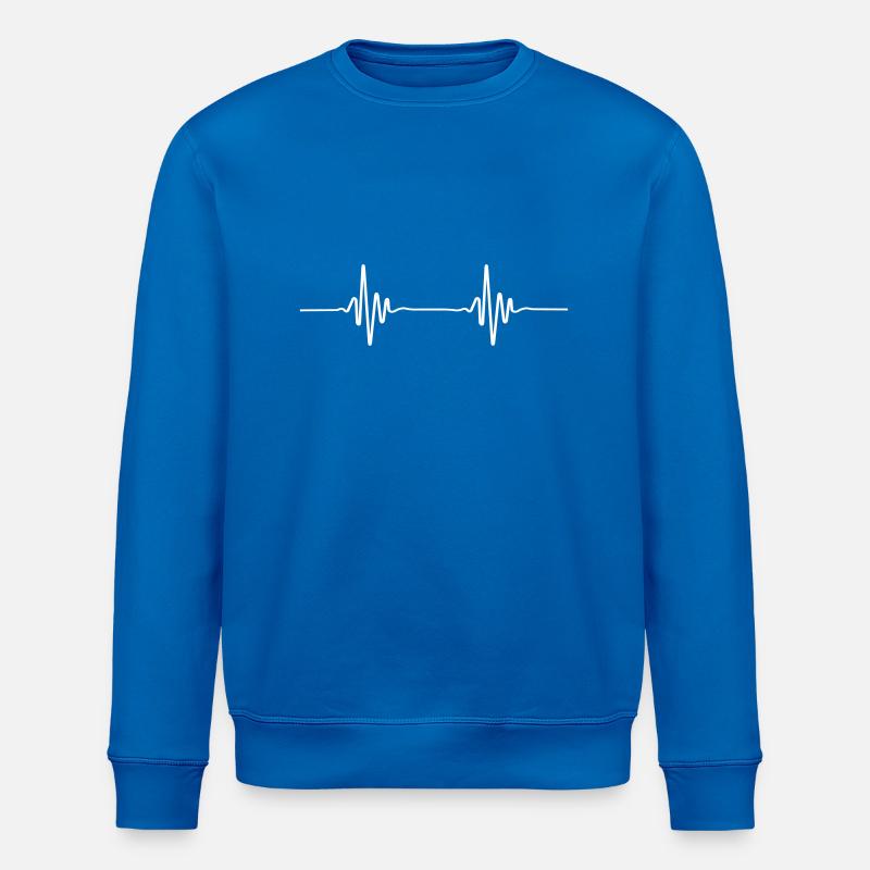 Battement du graphique ECG - Sweat bio ROLLER Stanley/Stella Unisexe - bleu roi