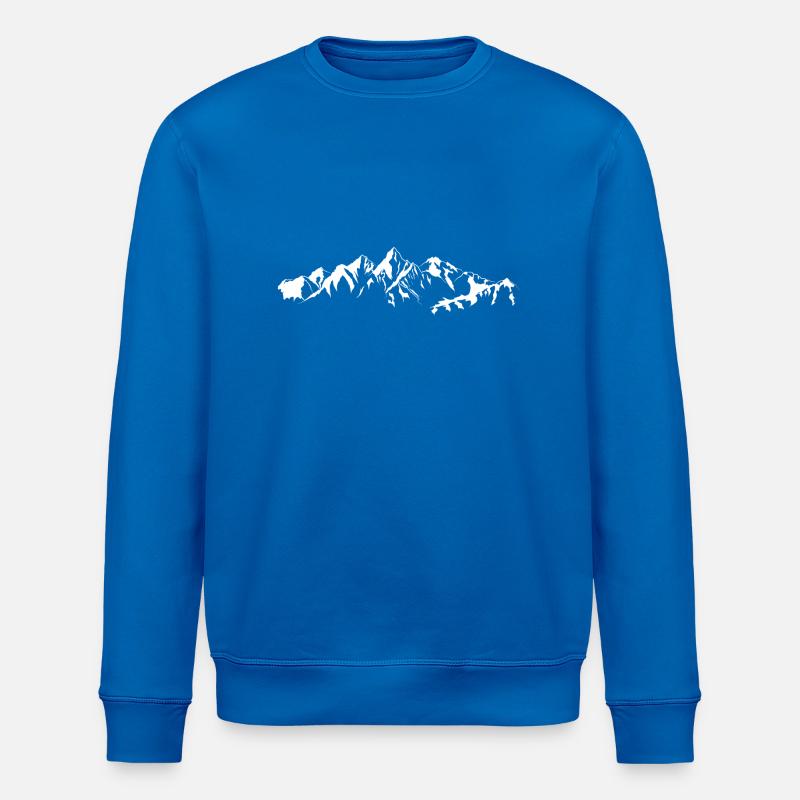 Panorama Mountain Weiß - Stanley/Stella Unisex Bio-Sweatshirt ROLLER - Königsblau