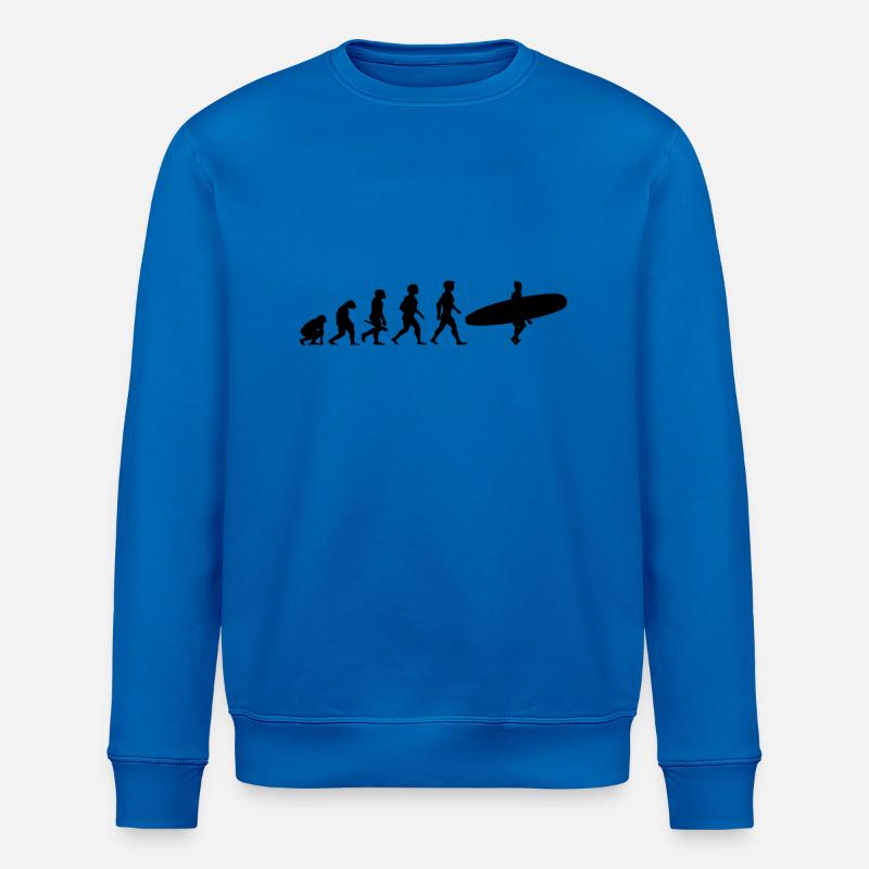 Evolution Surfing Surfers surfboard surfing - Stanley/Stella ROLLER Unisex Organic Sweatshirt - royal blue