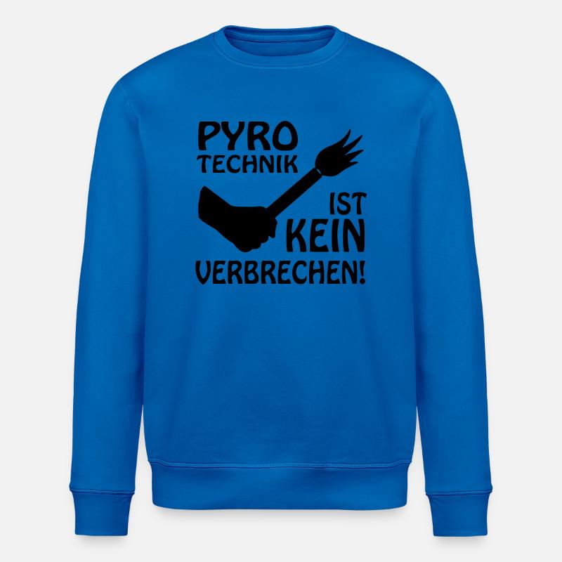 PYRO-ART N'EST PAS UN CRIME - Sweat bio ROLLER Stanley/Stella Unisexe - bleu roi