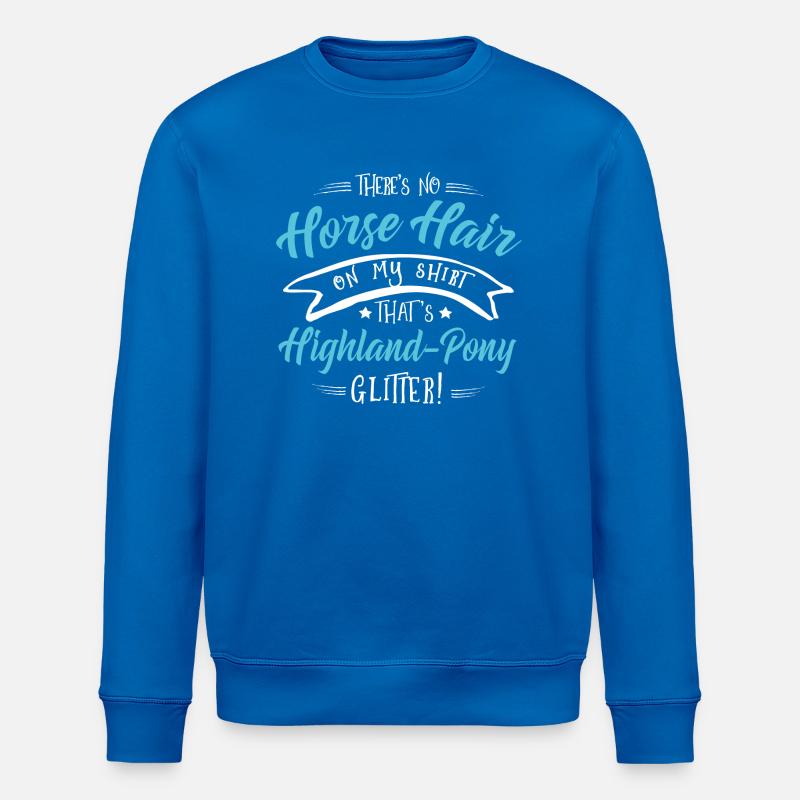 Glitter Highland Pony - Stanley/Stella Unisex Bio-Sweatshirt ROLLER - Königsblau