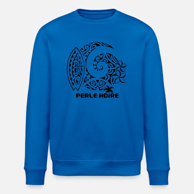 Perle-Noire-Surf-ai - Sweat bio ROLLER Stanley/Stella Unisexe - bleu roi
