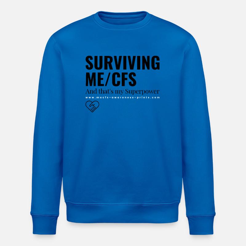 Surviving ME/CFS - weiß 🤍 - Stanley/Stella Unisex Bio-Sweatshirt ROLLER - Königsblau